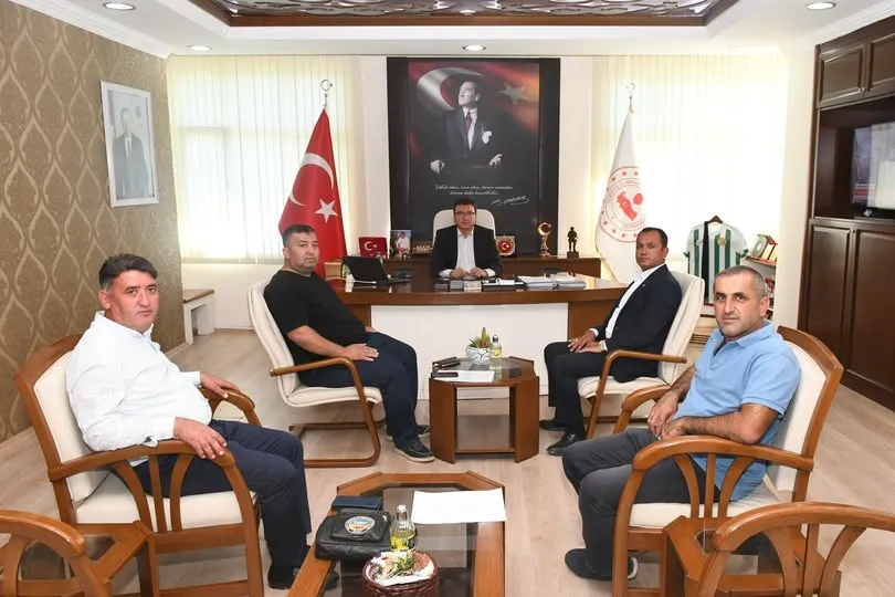 Muhtarlardan Kaymakam Şahin’e ziyaret 