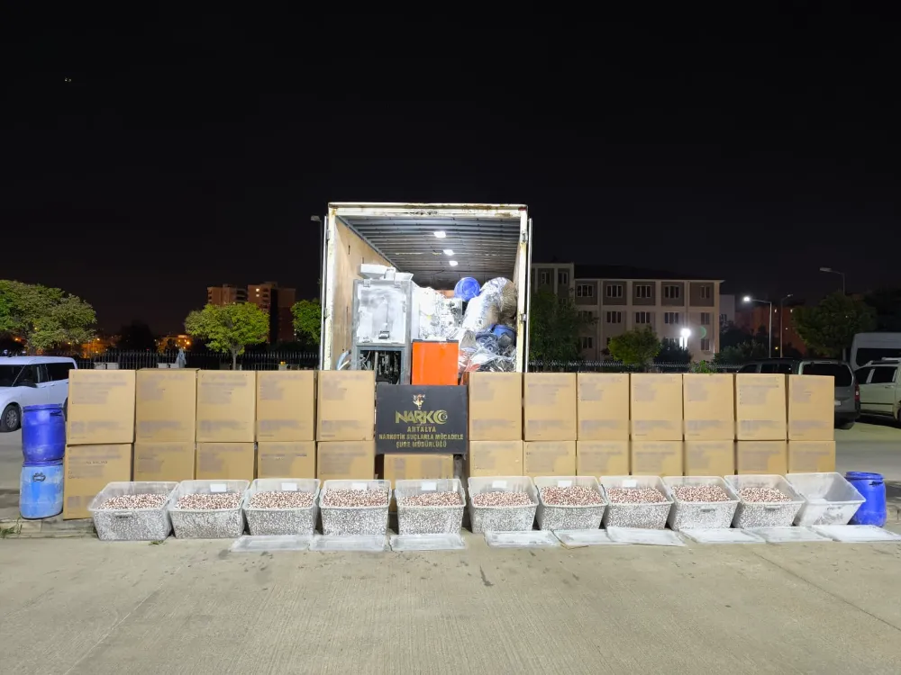 Antalya’da en yüksek miktarda uyuşturucu Hapın ele geçirildiği operasyon gerçekleştirildi