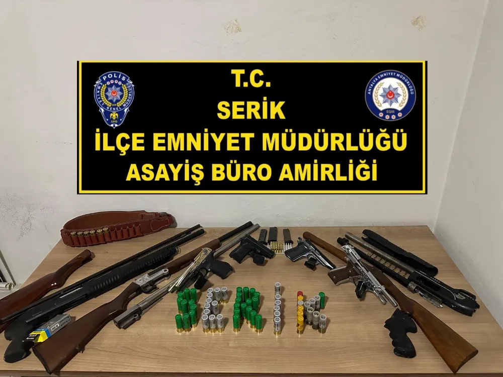 Serik’te Uyuşturucu ve Silah operasyonu: 8 şüpheli yakalandı