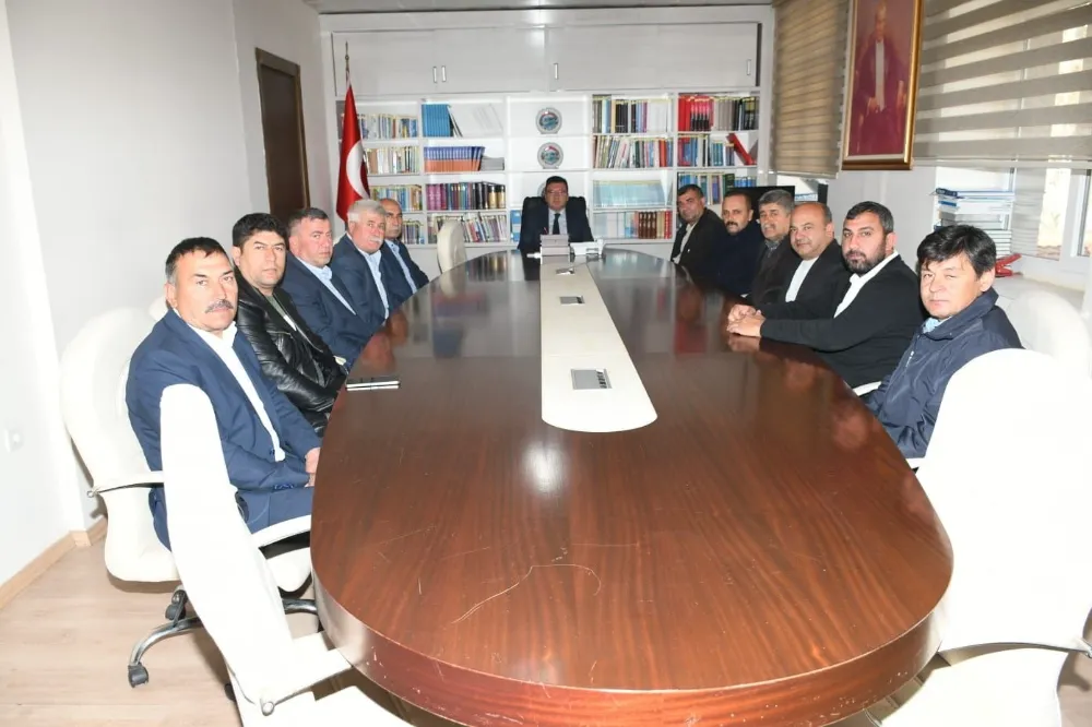 Mahalle muhtarlarından Kaymakam Şahin’e ziyaret