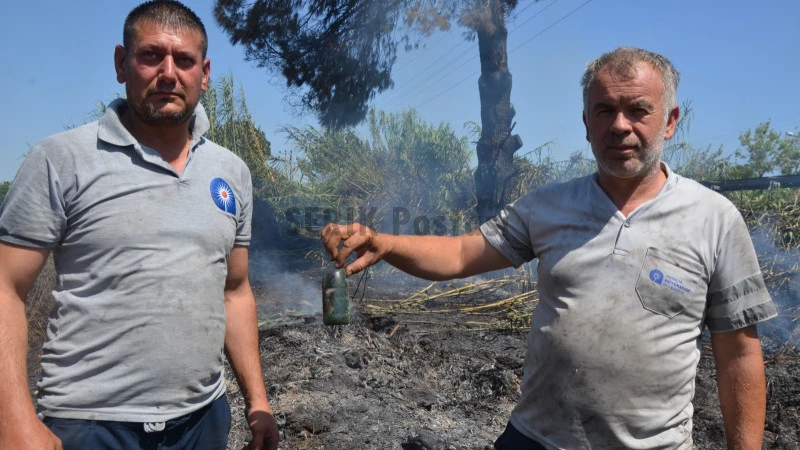 Yangının büyümemesini Büyükşehir çalışanları önledi