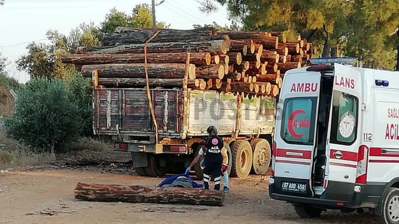 Serik’te tomruk altında kalan sürücü yaşamını yitirdi